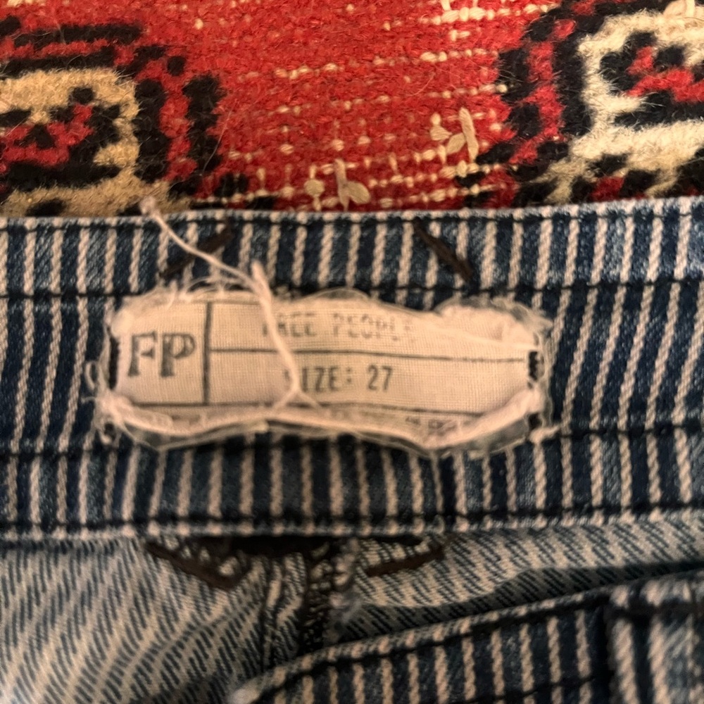 Ladies Free People striped jeans